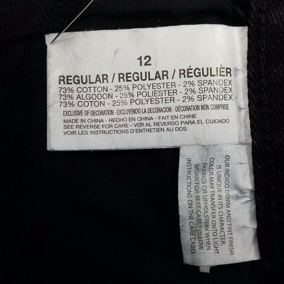 Code Bleu Gwen Black Stretch Embellished Stretch Denim Mini Skirt Womens 12 - Picture 8 of 11